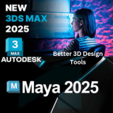 3Ds Max 2025 and Autodesk Maya: Advanced 3D Design Tools PI Software
