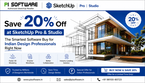 Save 20% Off at SketchUp Pro & Studio –The Smartest Software Buy for Indian Design Professionals Right Now